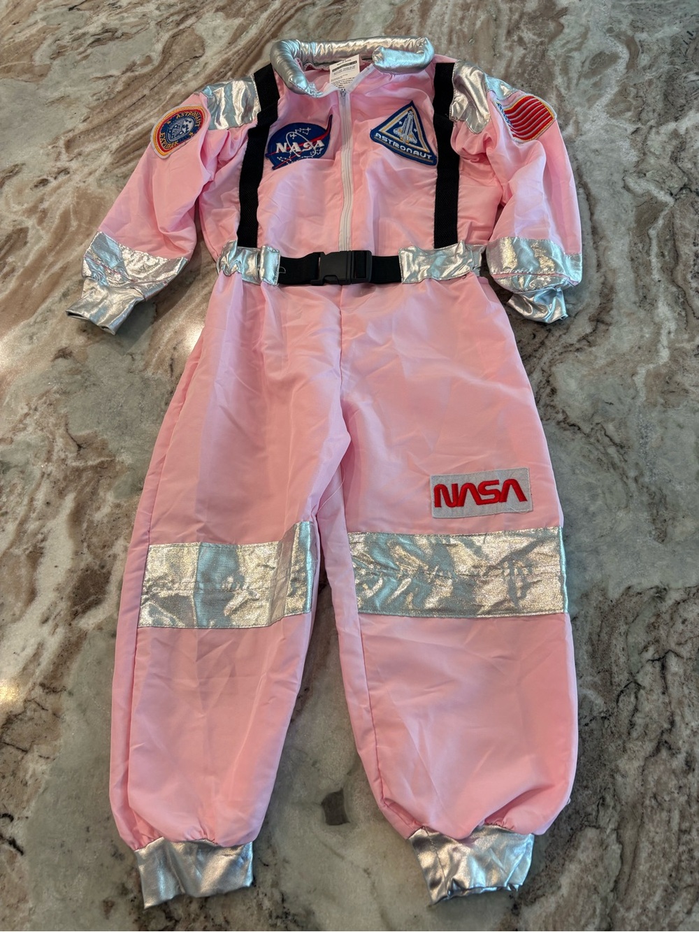 Nasa Space Astronaut Pink Jumpsuit Halloween Costume Easy On Size Patches 3T